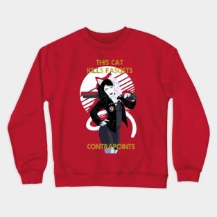 This Cat Kills Fascists Crewneck Sweatshirt